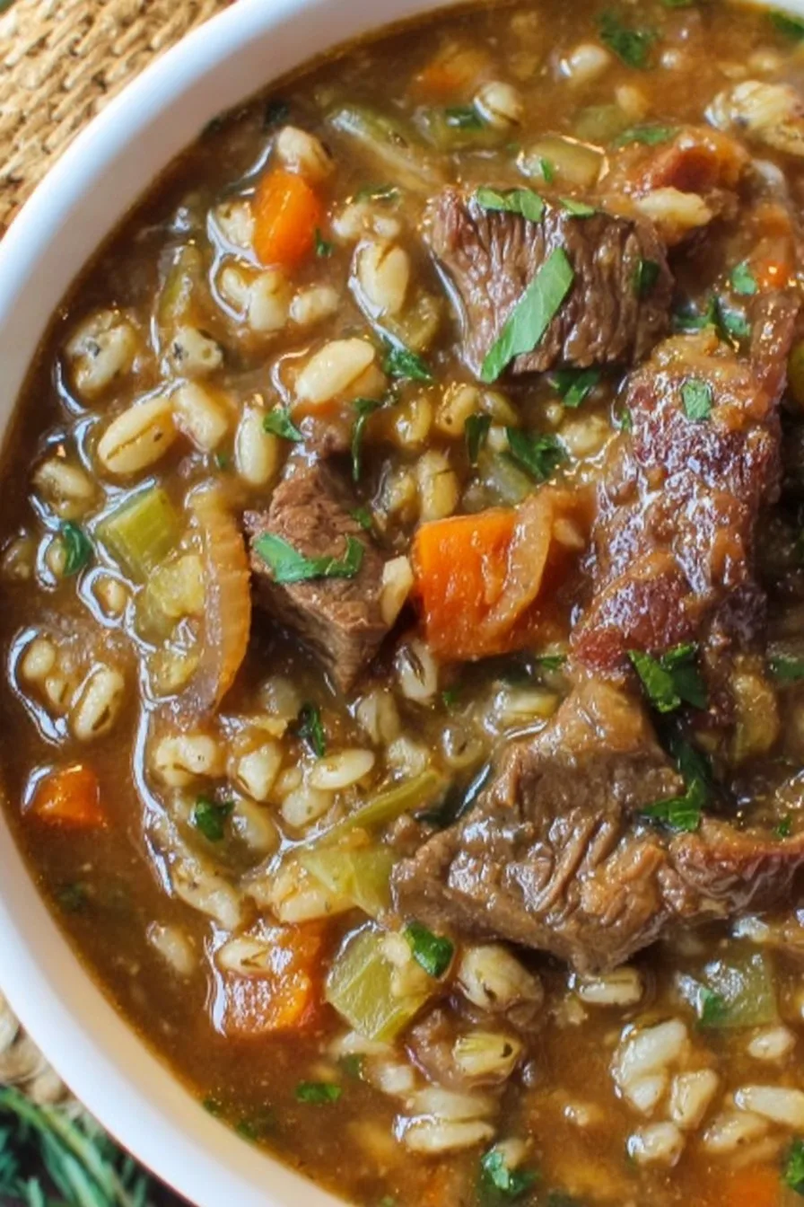 Crockpot Beef Barley Soup