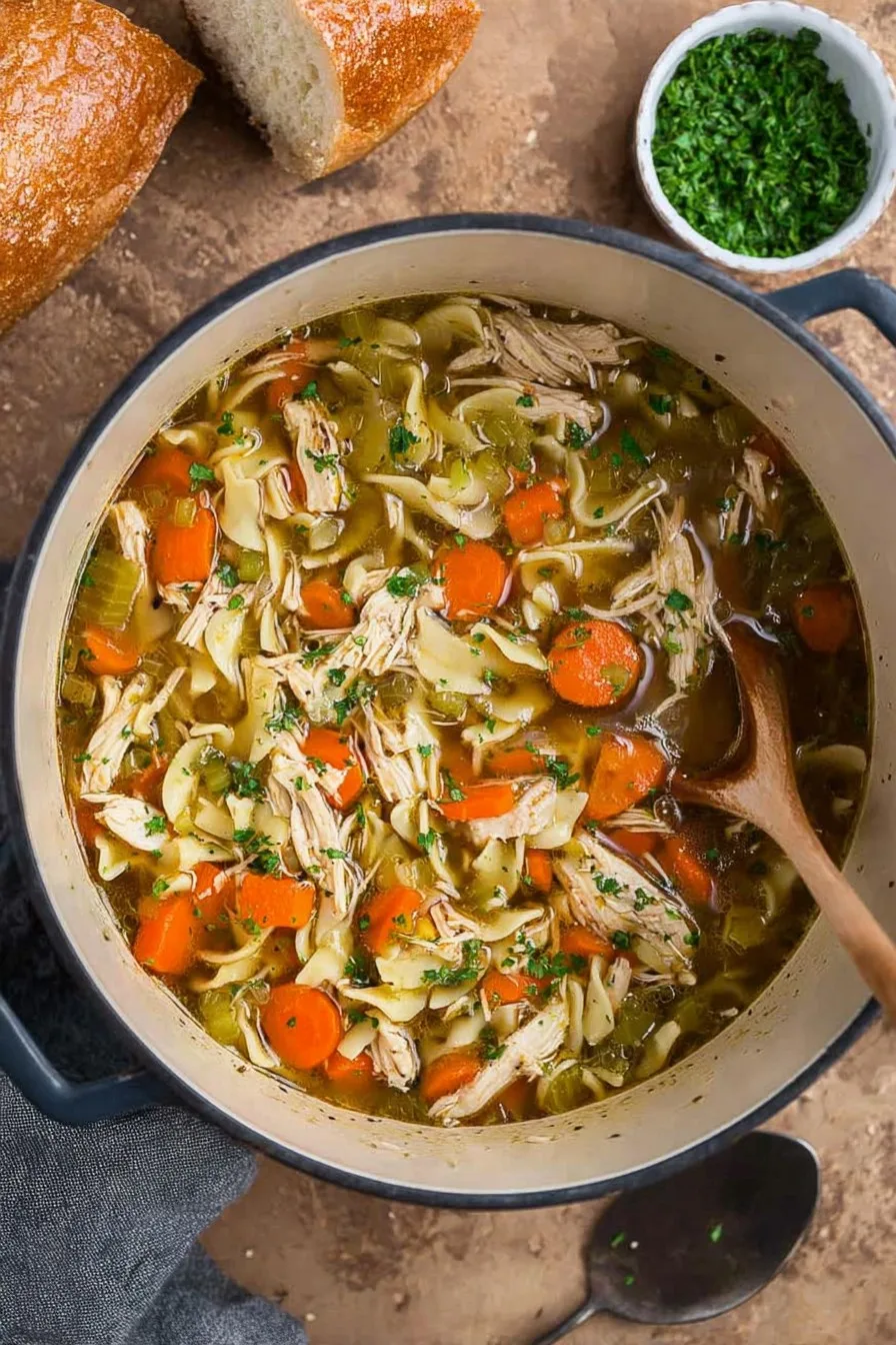 Easy Rotisserie Chicken Noodle Soup