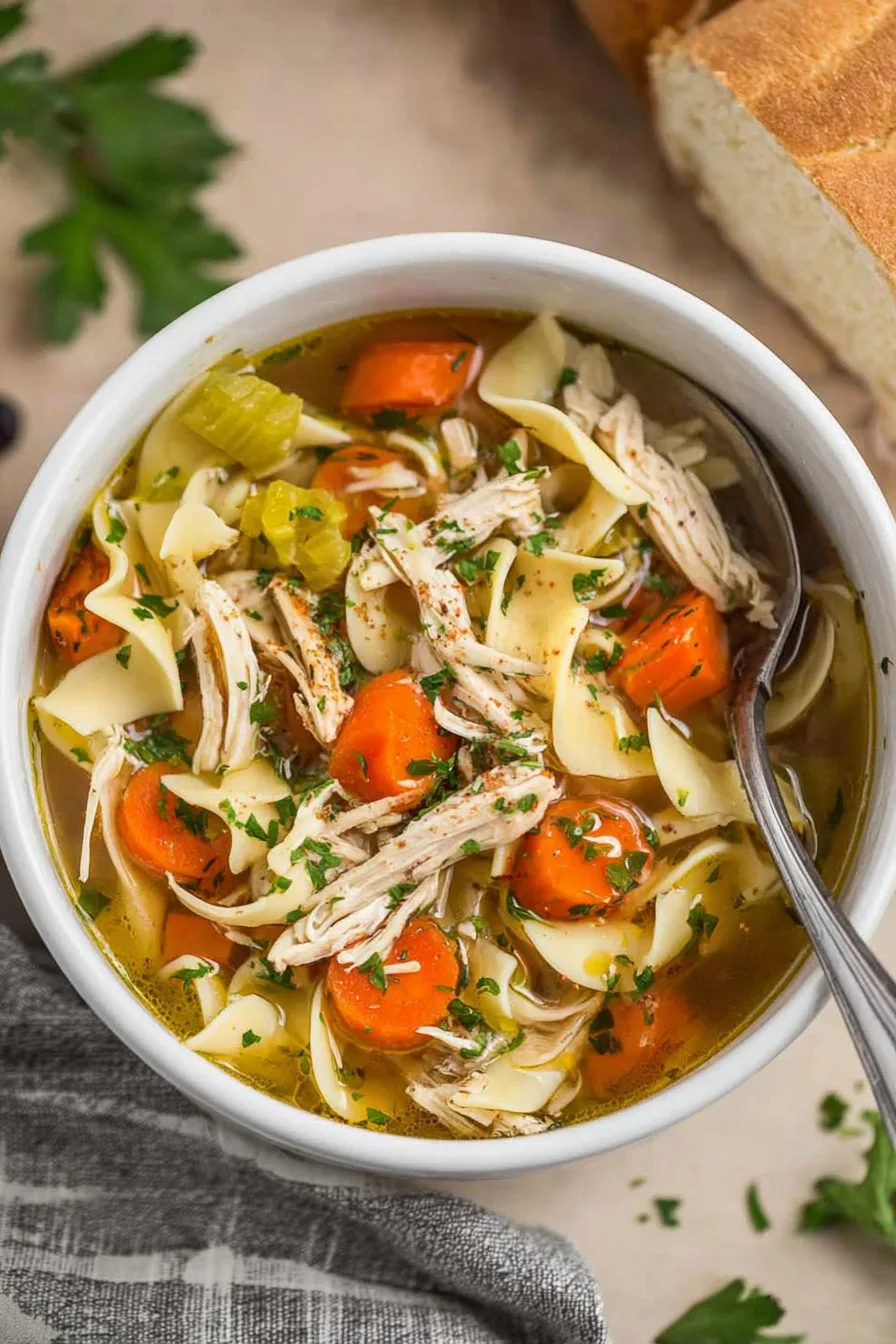 Easy Rotisserie Chicken Noodle Soup