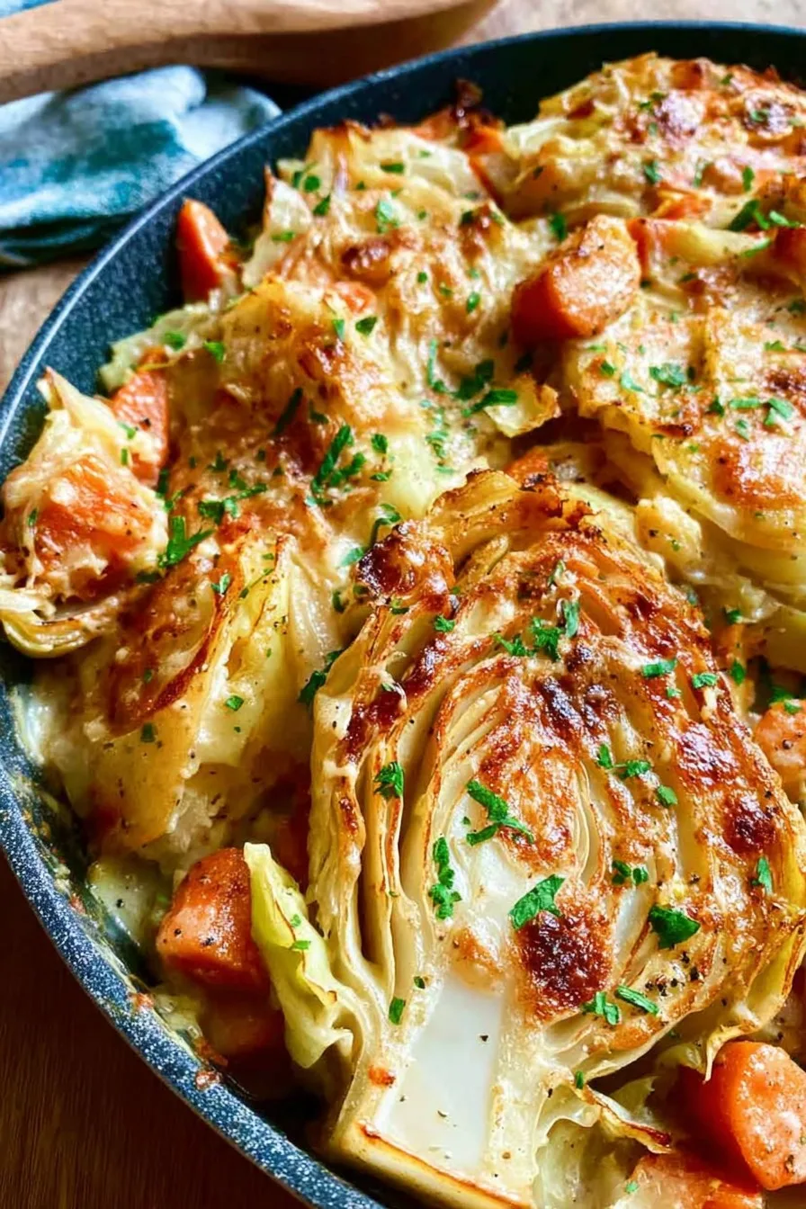 Melt Away Creamy Cabbage Potatoes + Carrots