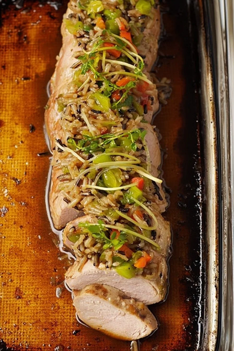 Pork Tenderloins with Wild Rice