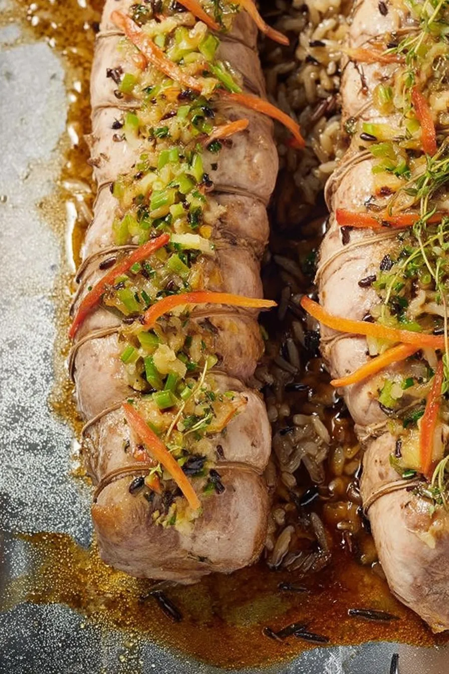 Pork Tenderloins with Wild Rice
