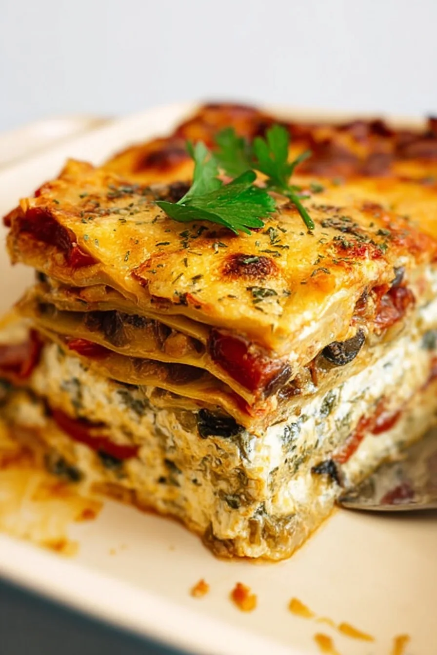 Vegetable Cottage Cheese Lasagna