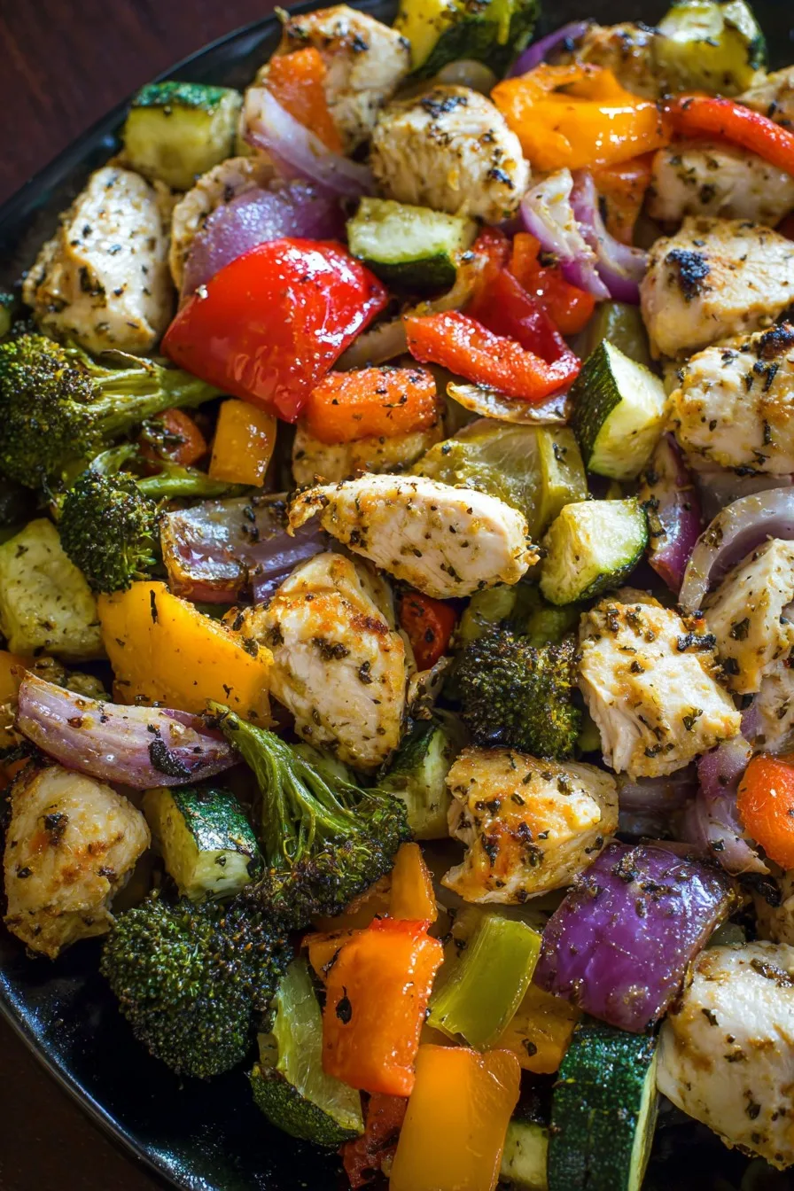 15 Minute Healthy Roasted Chicken and Veggies