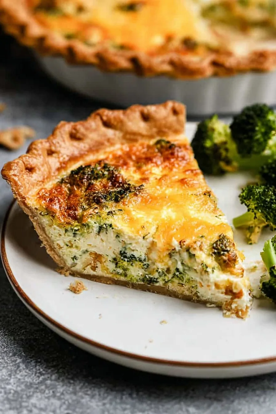 Broccoli and Cheddar Quiche