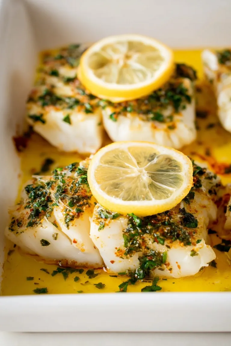 Garlic Herb Baked Cod