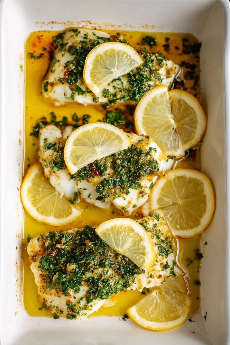 Garlic Herb Baked Cod