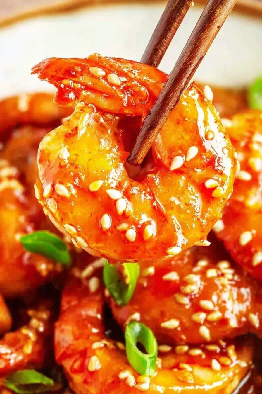 Spicy Korean Gochujang Prawns