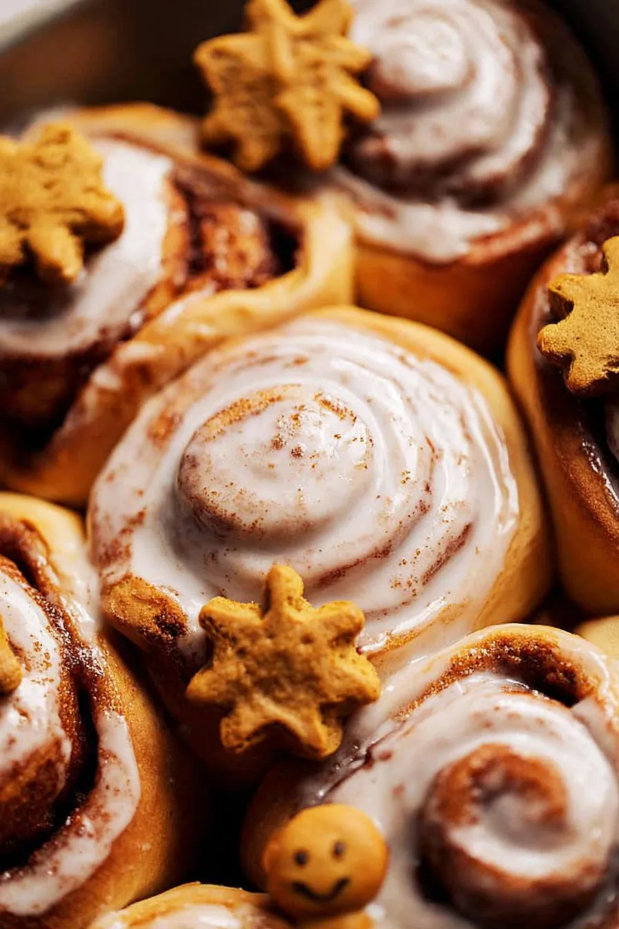 Ultra-Soft Gingerbread Cinnamon Rolls with Molasses Filling