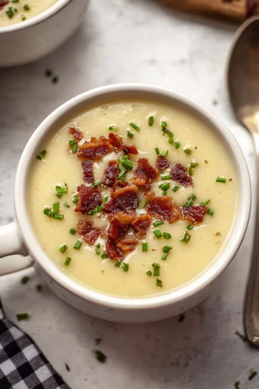 Cauliflower Potato Soup with Chipotle Bacon