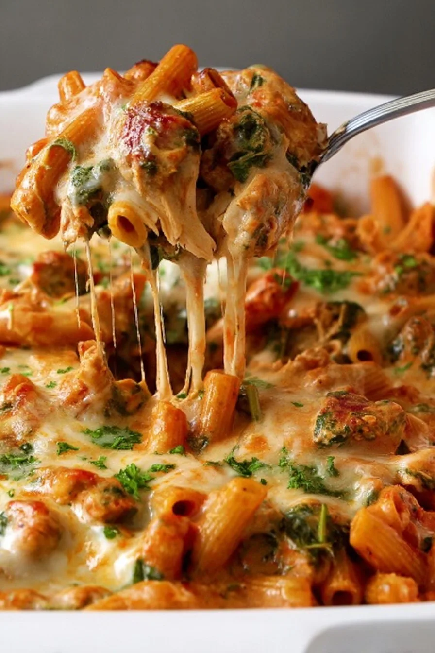 Chicken Pasta Bake (Creamy Tomato Style)