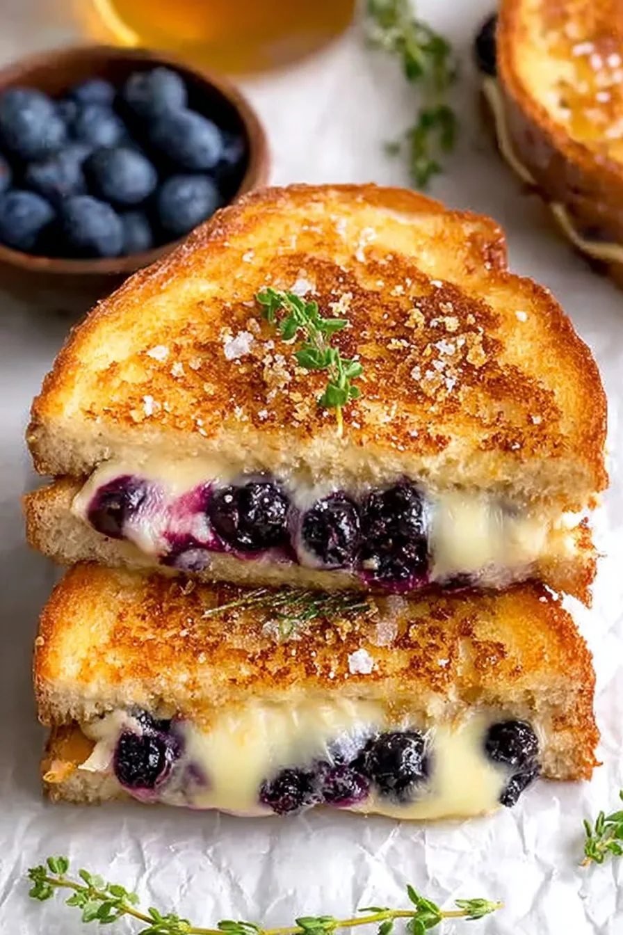 Crispy Blueberry Grilled Cheese