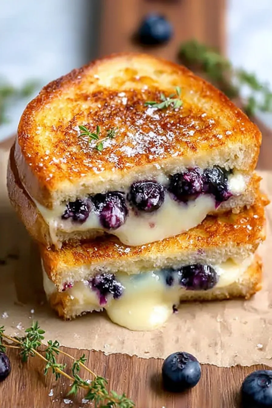 Crispy Blueberry Grilled Cheese