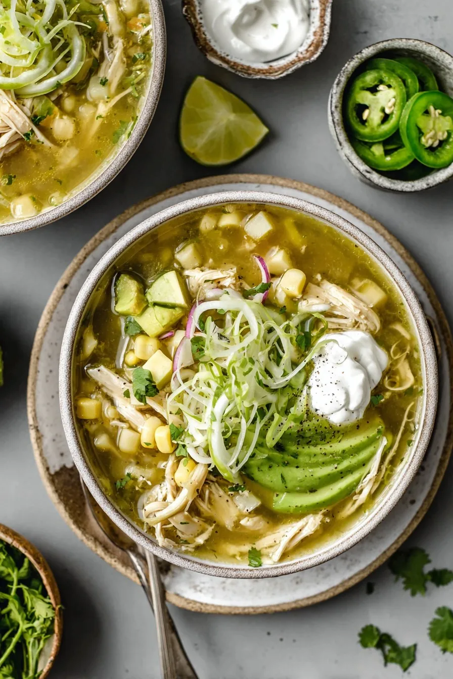 Green Chile Chicken Pozole