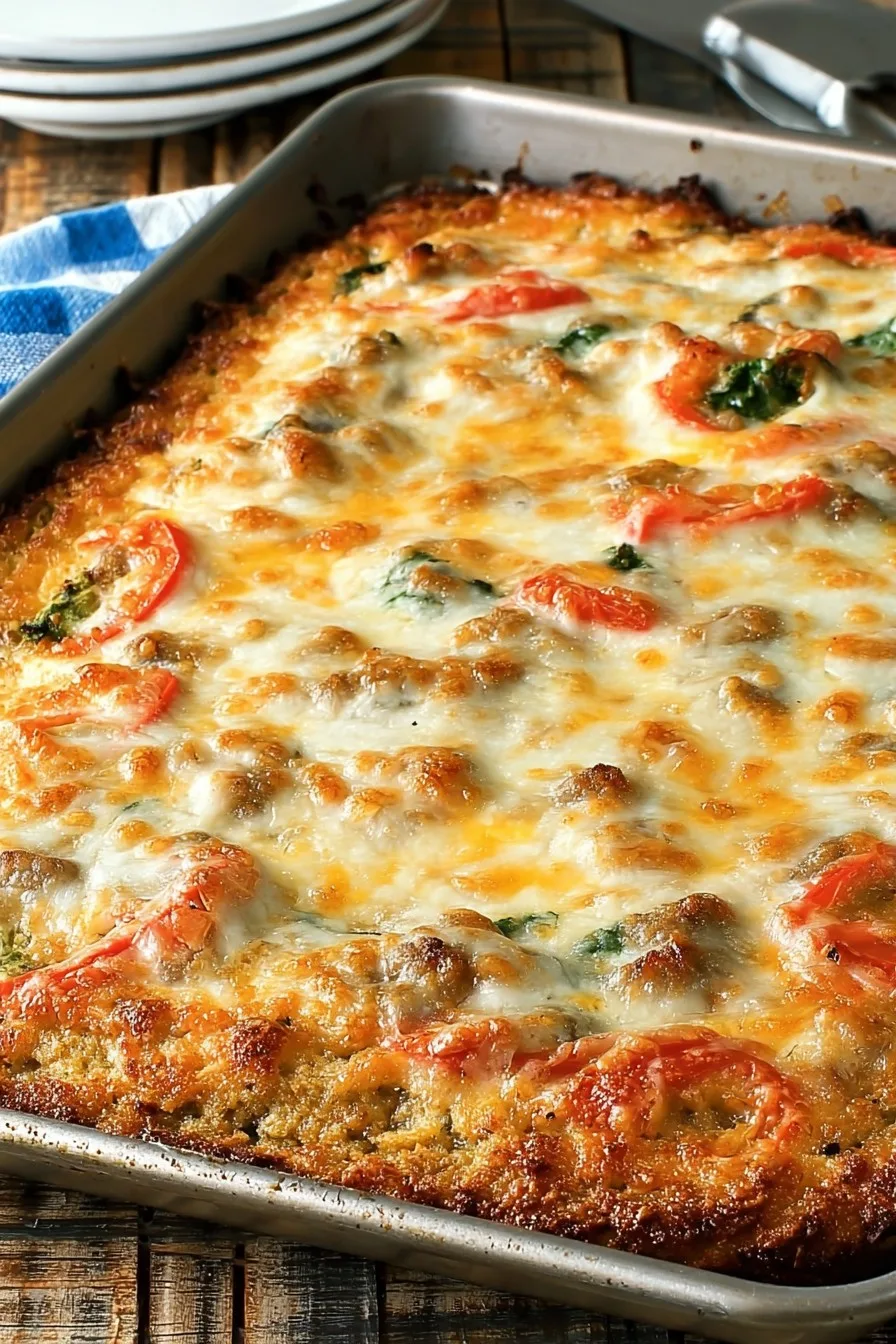 low-carb sausage crust