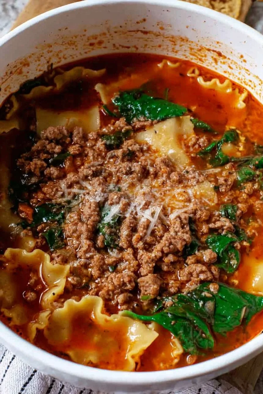 One Pot Lasagna Soup