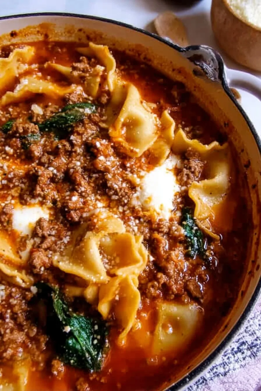 One Pot Lasagna Soup