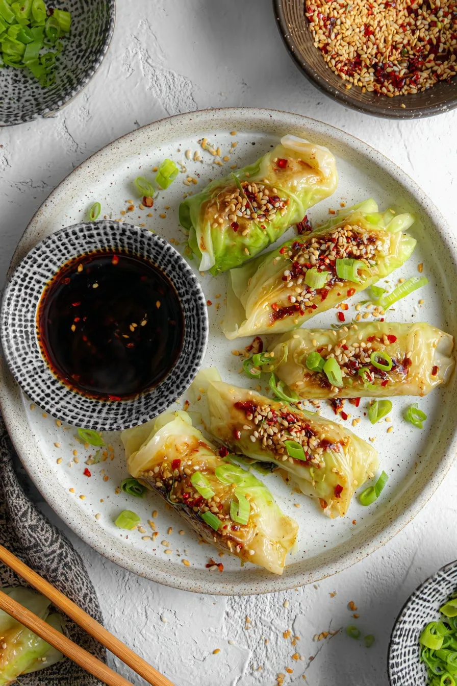 Vegan Cabbage-Wrapped Dumplings with Tofu