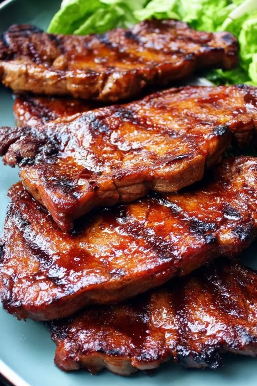 Barbecued Pork Steaks