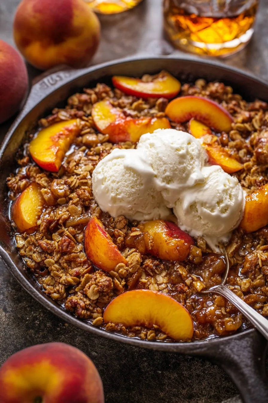 Bourbon Peach Crisp
