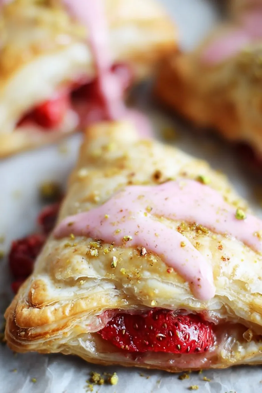 Mini Strawberry Pistachio Turnovers
