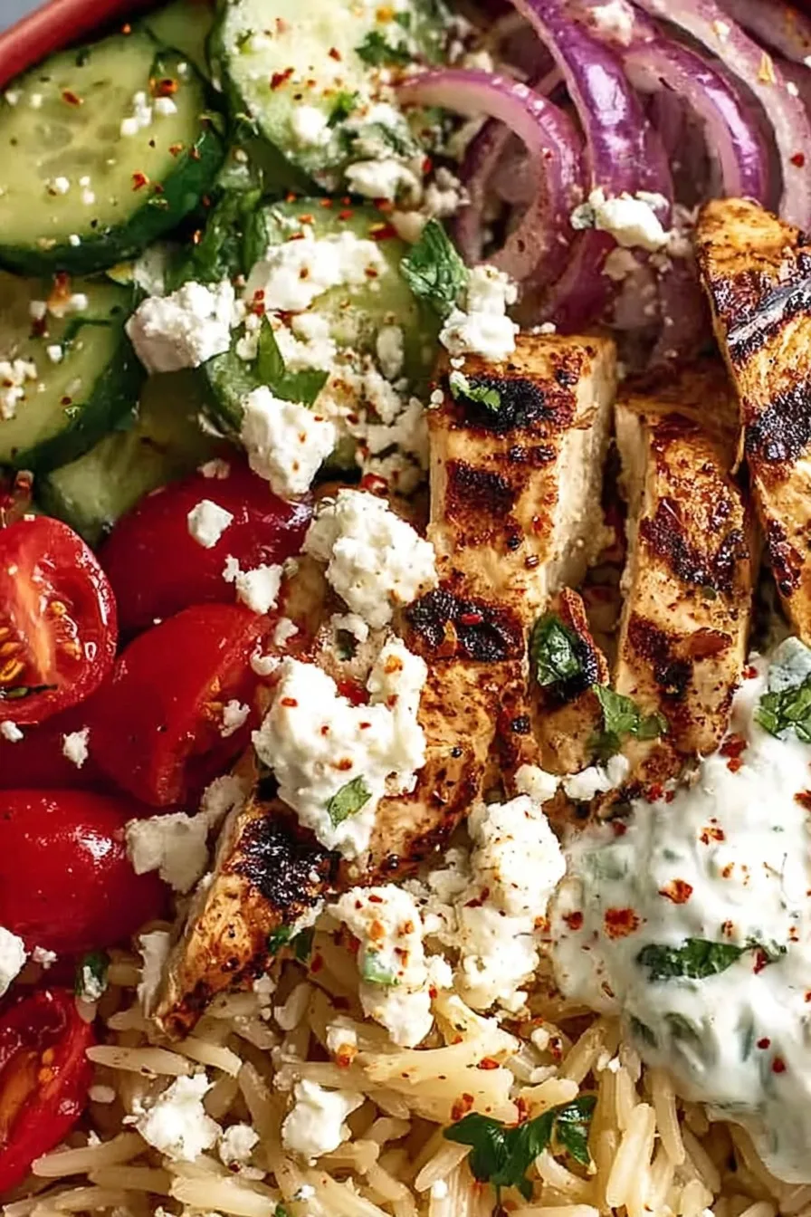 Quick High Protein Greek Chicken Bowls