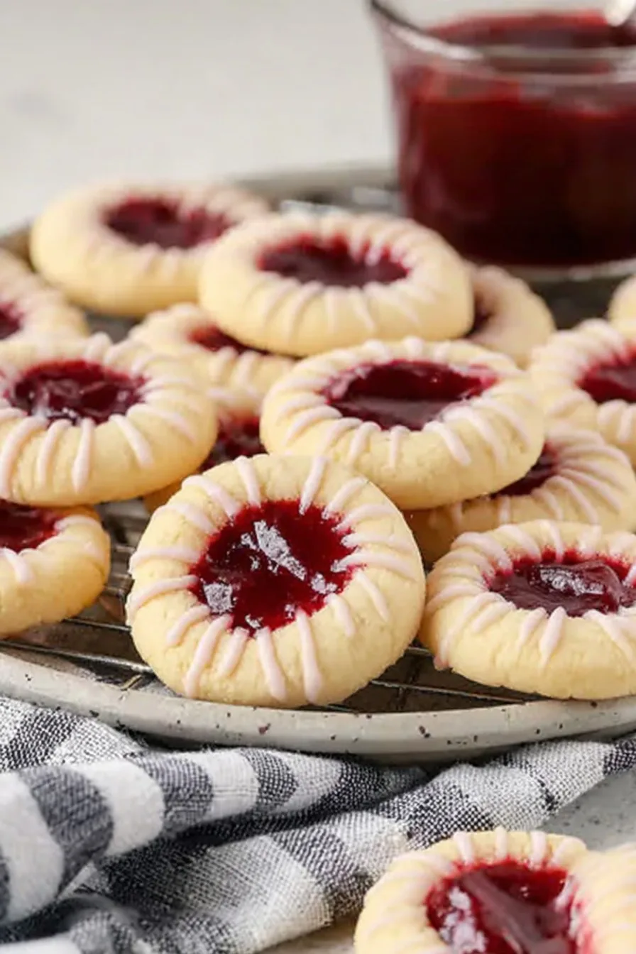 Raspberry Thumbprint Cookies