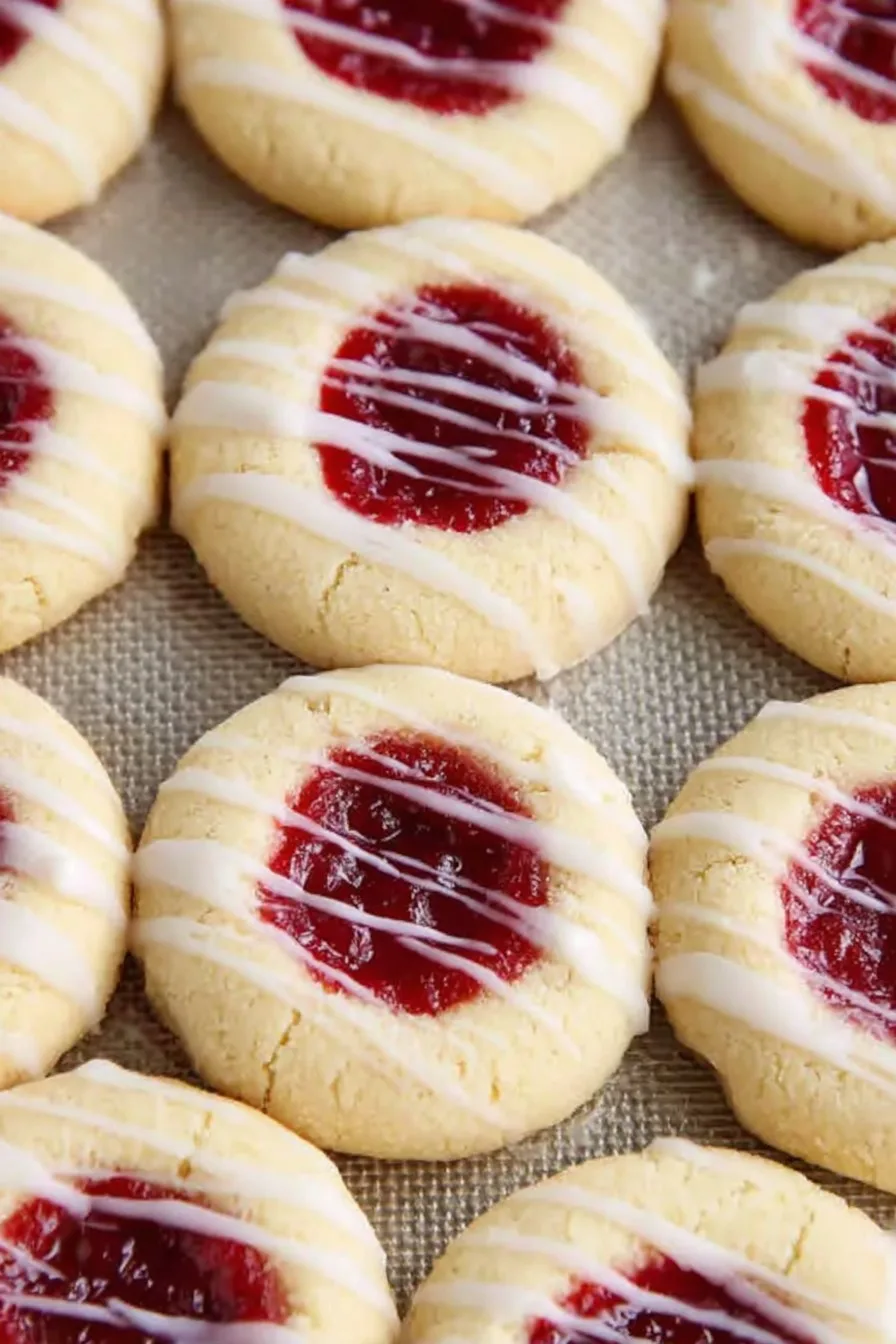 Raspberry Thumbprint Cookies