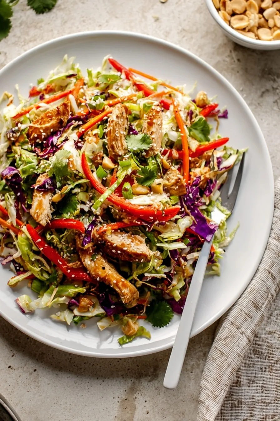 Sesame Chicken Cabbage Crunch Salad