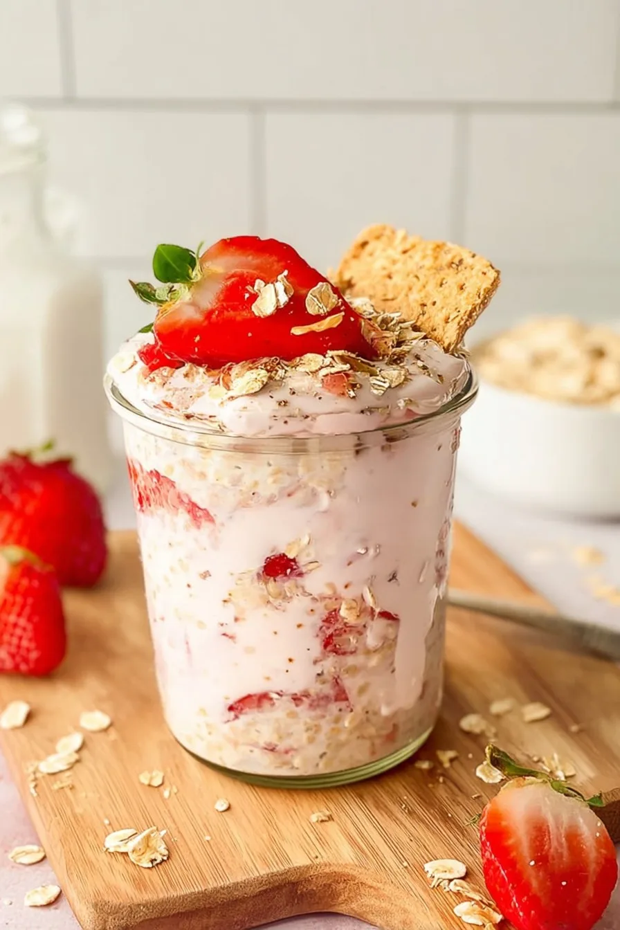 Strawberry Cheesecake Overnight Oats