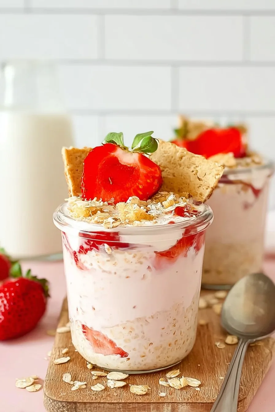 Strawberry Cheesecake Overnight Oats