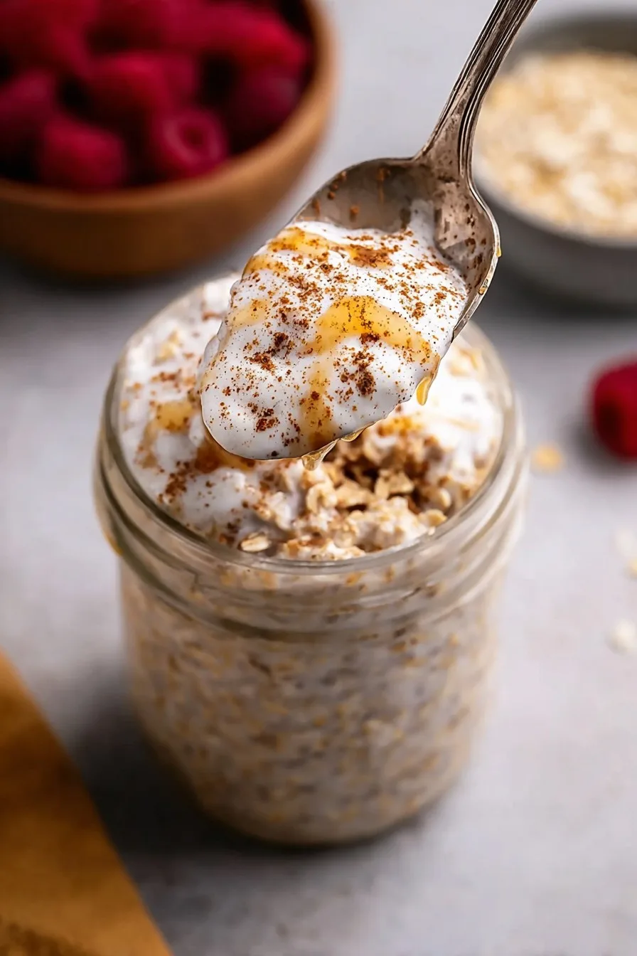 Tasty High Protein Cinnamon Roll Overnight Oats