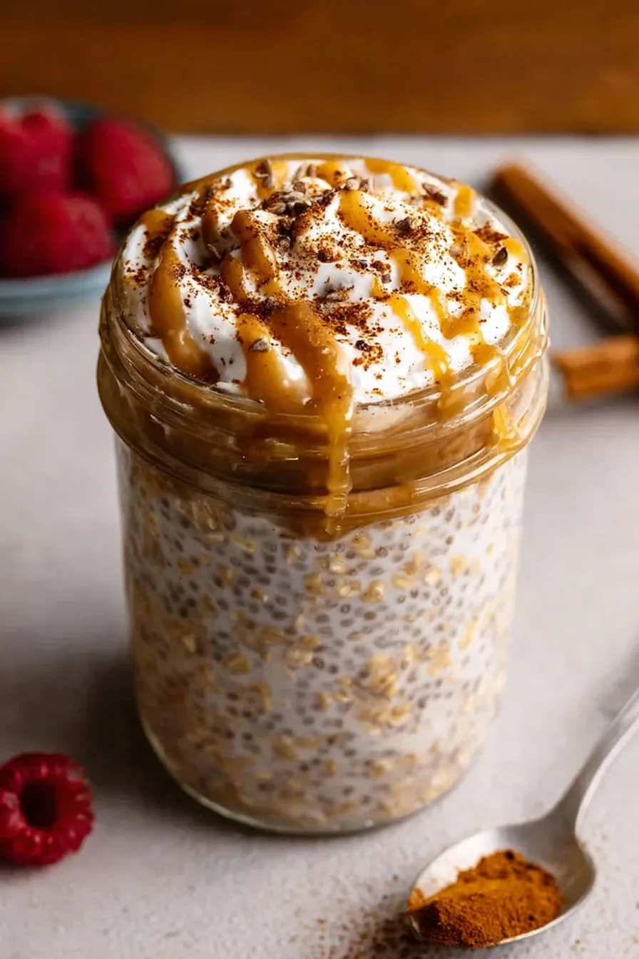 Tasty High Protein Cinnamon Roll Overnight Oats