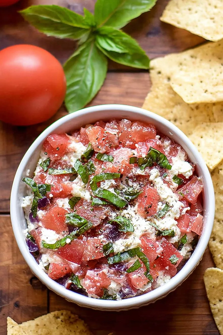 Red, White, & Basil Dip